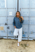 Load image into Gallery viewer, Rowdy Denim Ruffles Top