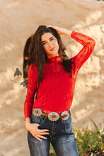 Load image into Gallery viewer, Lariat Cowboy Mesh Top
