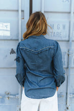 Load image into Gallery viewer, Rowdy Denim Ruffles Top
