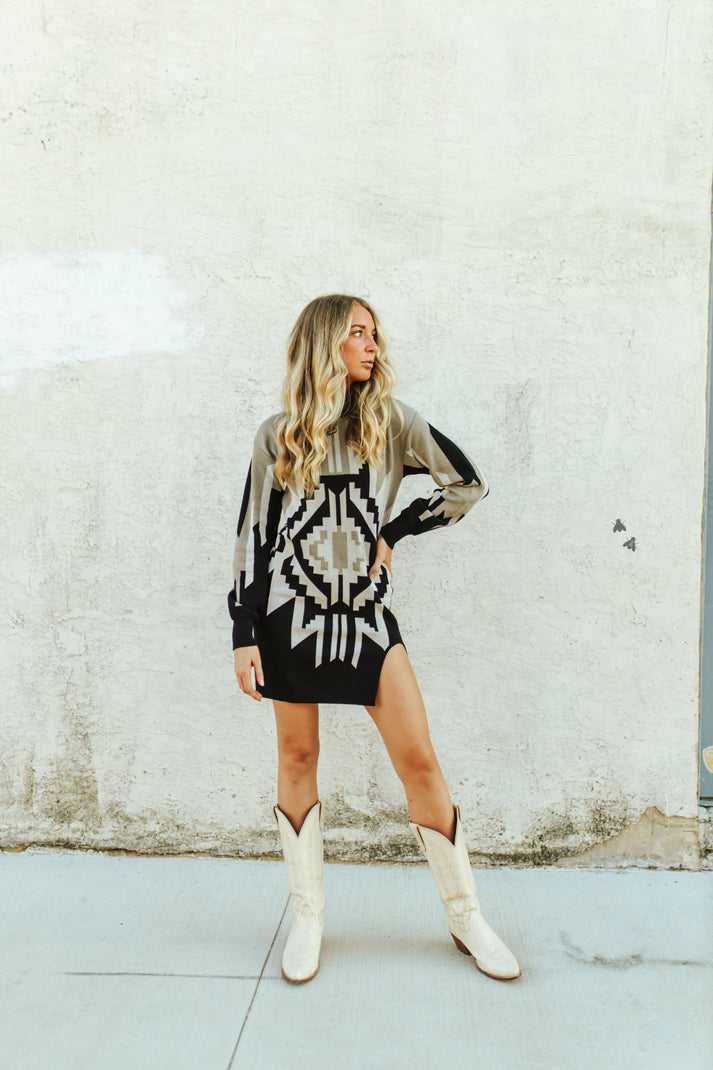 sweater dress and cowboy boots Reno Rodeo Sweater Dress – The Rowdy Buckaroo
